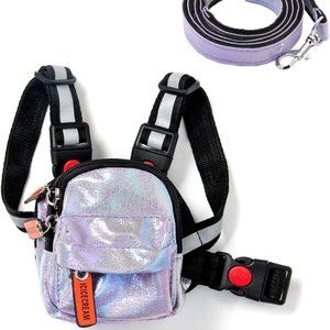 *NWOT* ‘Ice Cream’ Dog Backpack Harness with Leash, Adjustable Step-in Harness